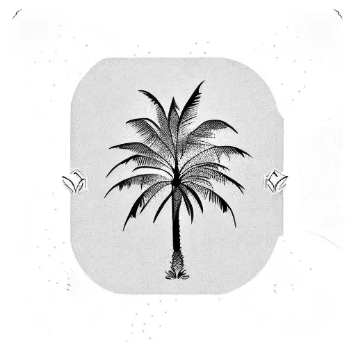 Palm Tree tattoo design idea