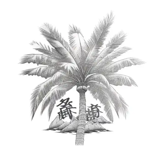 Palm Tree tattoo design idea