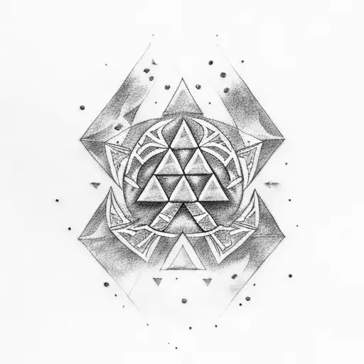 triforce the legend of zelda tattoo design idea
