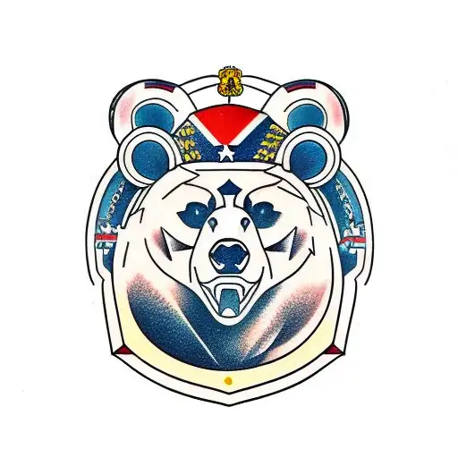 Russian Bear tattoo design idea