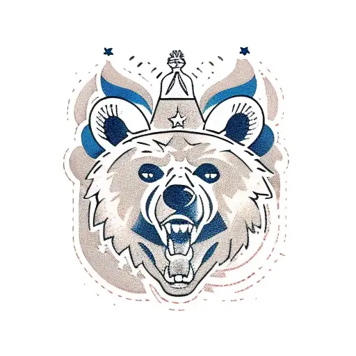 Russian Bear tattoo design idea