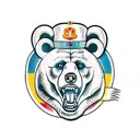 Russian Bear tattoo design idea