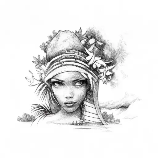 Caribbean Arawak Virgin Islands tattoo design idea