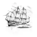 A boat tattoo design idea