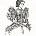 Anne Boleyn Full Body tattoo design idea