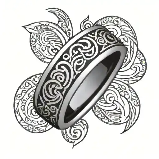men's wedding ring tattoo tattoo design idea