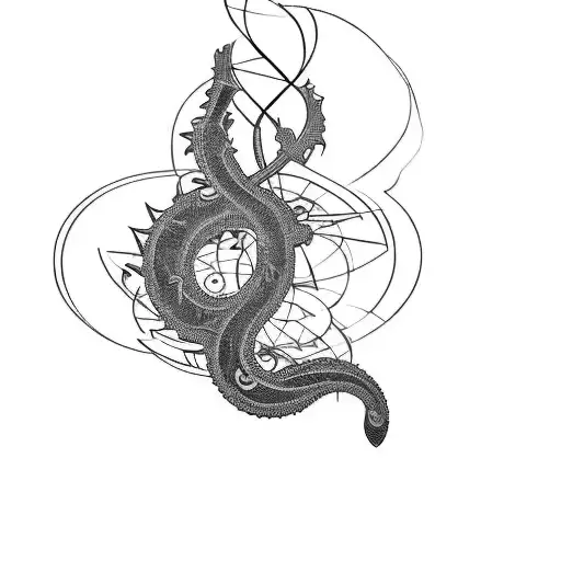 I would like a modern black and white tattoo on my forearm. Subject is an electric guitar, fly on a shap and roll style. tattoo design idea