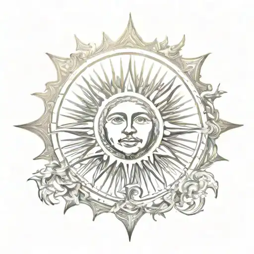 sun of Argentina  tattoo design idea