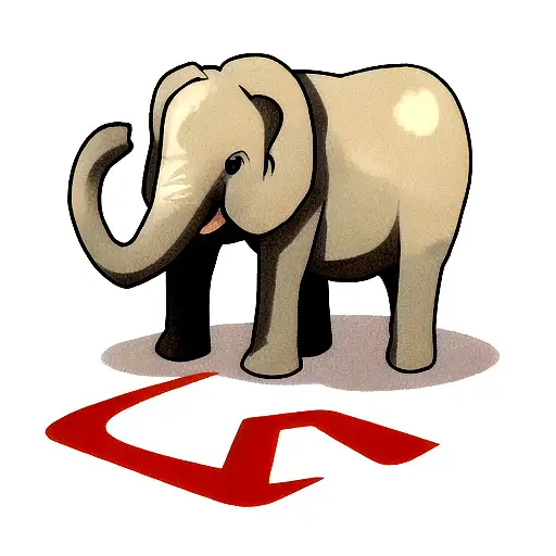 elephant with letters tattoo design idea