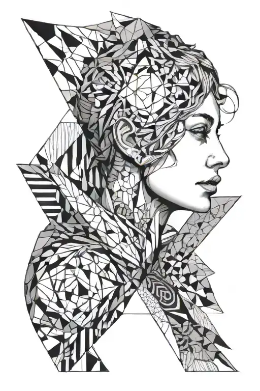 Portrait demonstrating my strong tattoo design idea