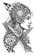Portrait demonstrating my strong tattoo design idea