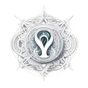 aquarius with amphora tattoo design idea