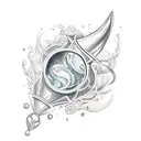 aquarius with amphora tattoo design idea