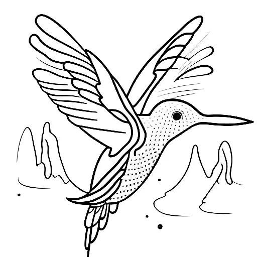 Hummingbird Outline Temporary Tattoo / Animal Tattoo / Bird Tattoos - Etsy  Finland