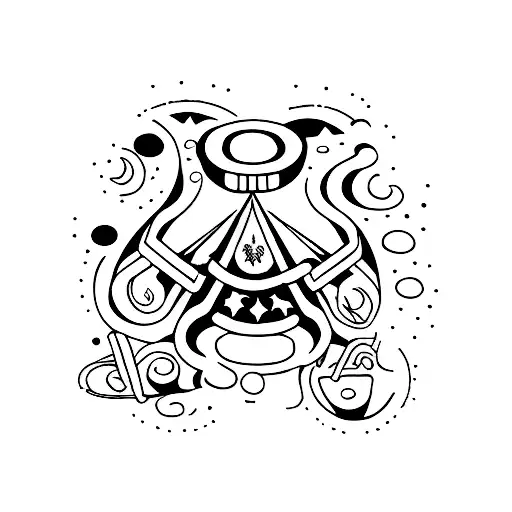 rock and roll tattoo design idea