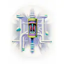 art deco tryzub tattoo design idea