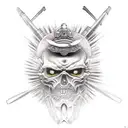 Japanese warrior tattoo design idea