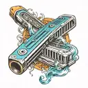 harmonica tattoo design idea