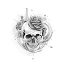 Time, family, skull candy  tattoo design idea