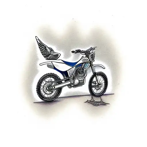 dirt bike father motocross wrist tattoo design idea