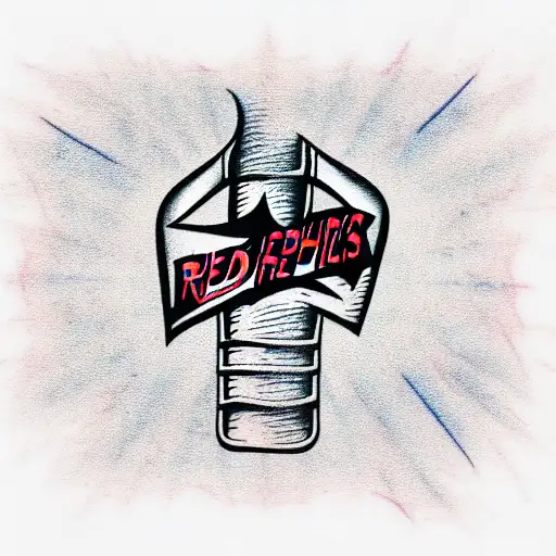 red hot chili peppers band sign , Linux  tattoo design idea