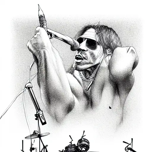 red hot chili peppers band tattoo design idea