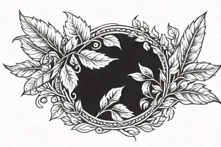 laurel wreath tattoo design idea
