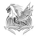 skeleton dragon back tattoo tattoo design idea