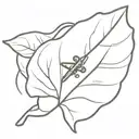 leaf plane tattoo design idea