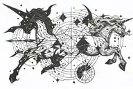 Sagittarius constellation tattoo design idea
