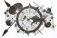 Sagittarius constellation tattoo design idea