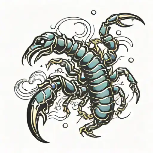 scorpion tattoo design idea