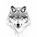 Wolf cosmic tattoo design idea