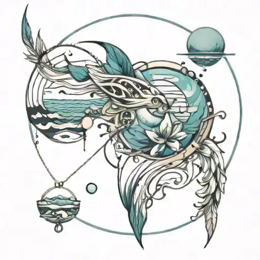 beachy vibes / frequencies / vibrations tattoo design idea