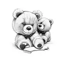 Everly teddy bear tattoo design idea