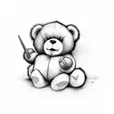 Everly teddy bear tattoo design idea