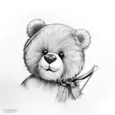 Everly teddy bear tattoo design idea
