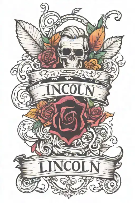 Daughters Name Lincoln tattoo design idea
