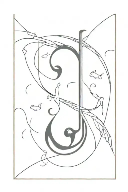 Fish hook memorial tattoo using tattoo design idea