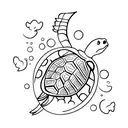 turtle monk tattoo design idea