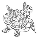 turtle monk tattoo design idea