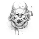 monk tattoo design idea