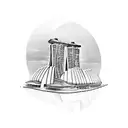 marina bay sands hotel tattoo design idea