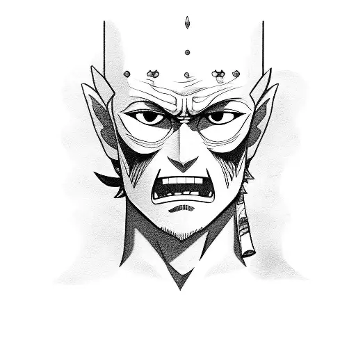roronoa zoro (king of hell) tattoo design idea