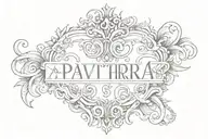 pavithra name with 0625 number with heart pulse coming tattoo design idea