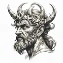 unique Poseidon tattoo design idea