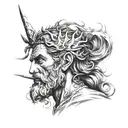 unique Poseidon tattoo design idea