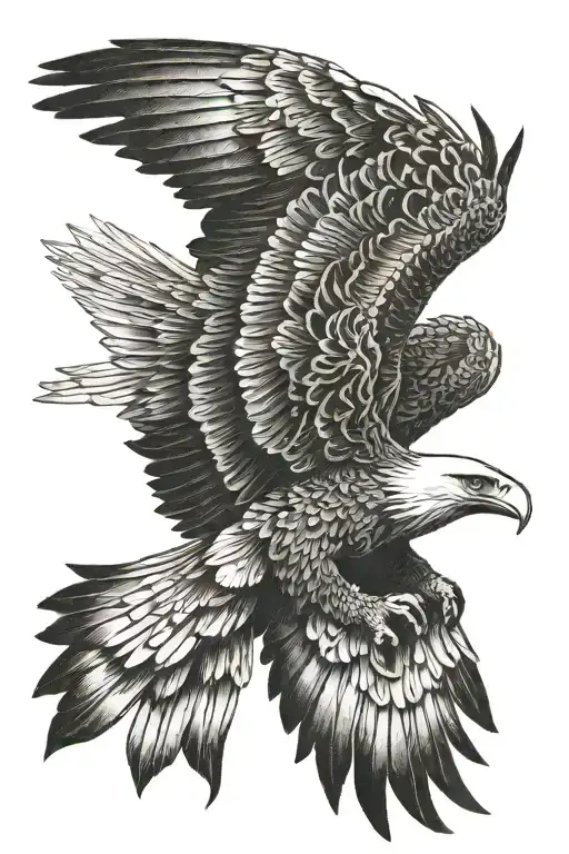 eagle soaring tattoo design idea