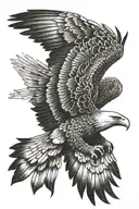 eagle soaring tattoo design idea