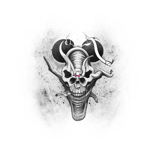 nihilism aesthetic black white tattoo design idea